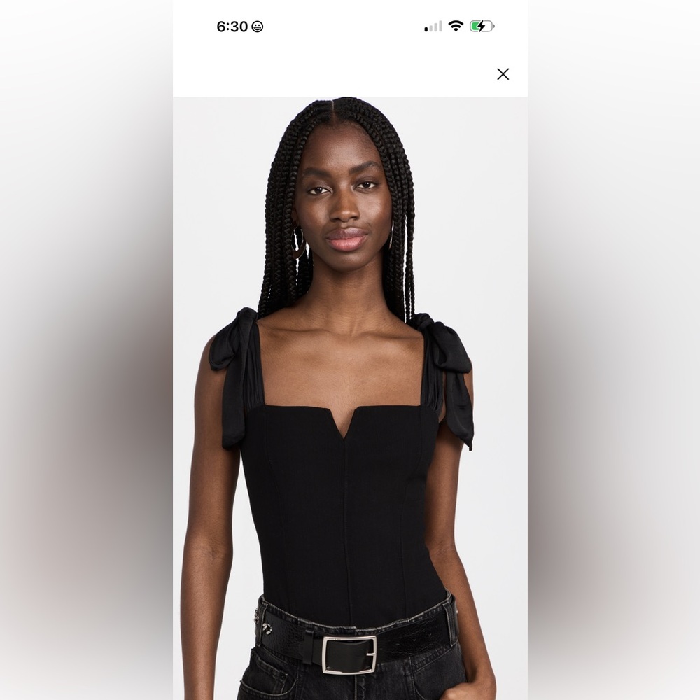Free People Black Sleeveless Bodysuit